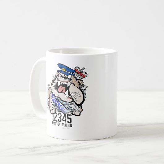 WA Polizei-verärgerte Hundekaffee-Tasse Kaffeetasse (Vorderseite Links)