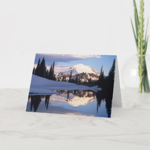 WA, Rainier NP, Rainier und Wolken Karte