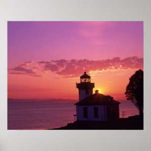 WA, San Juan Island, Lime Kiln Leuchtturm, 1919, 2 Poster