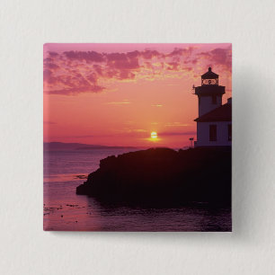 WA, San Juan Island, Lime Kiln Leuchtturm, 1919, Button