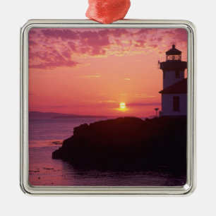 WA, San Juan Island, Lime Kiln Leuchtturm, 1919, Ornament Aus Metall