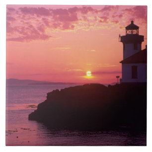 WA, San Juan Island, Limon Kiln Lighthouse, 1919, Fliese