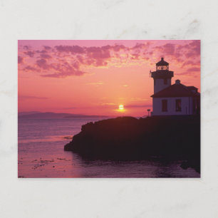 WA, San Juan Island, Limon Kiln Lighthouse, 1919, Postkarte