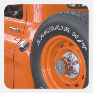 WA, Seattle, Klassischer Lieferwagen. Quadratischer Aufkleber