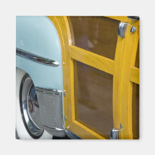 WA, Seattle, klassisches amerikanisches Auto. 2 Magnet