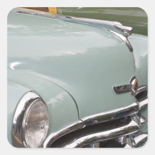 WA, Seattle, klassisches amerikanisches Auto. 3 Quadratischer Aufkleber