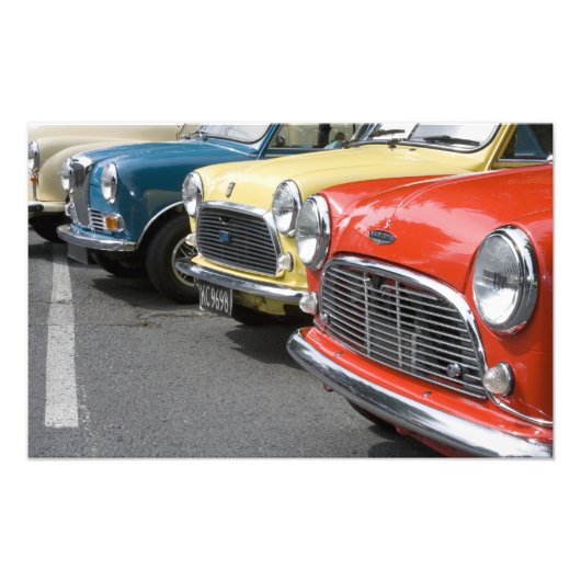 WA, Seattle, klassisches britisches Auto. Fotodruck (Vorne)