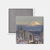 WA, Seattle, Monte Rainier aus Kerry Park Magnet (Vorderseite/Rückseite)