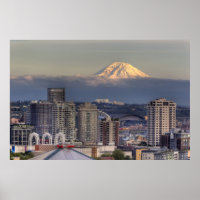WA, Seattle, Monte Rainier aus Kerry Park