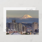WA, Seattle, Monte Rainier aus Kerry Park Postkarte (Vorne/Hinten)