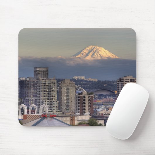 WA, Seattle, Mount Rainier aus Kerry Park Mousepad (Mit Mouse)
