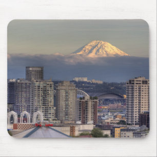 WA, Seattle, Mount Rainier aus Kerry Park Mousepad