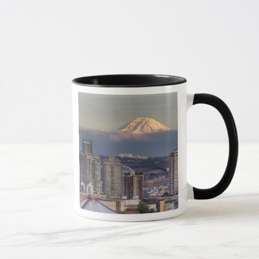 WA, Seattle, Mount Rainier aus Kerry Park Tasse (Rechts)