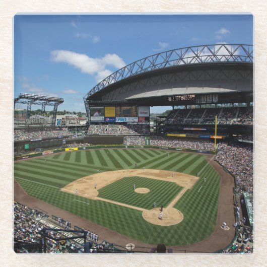 WA, Seattle, Safeco Field, Mariners Baseball Glasuntersetzer (Vorderseite)