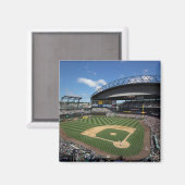 WA, Seattle, Safeco Field, Mariners Baseball Magnet (Vorderseite/Rückseite)
