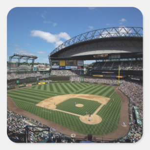 WA, Seattle, Safeco Field, Mariners Baseball Quadratischer Aufkleber