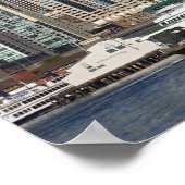 WA, Seattle, Seattle Skyline mit Fähre Poster (Ecke)