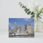 WA, Seattle, Seattle Skyline mit Fähre Postkarte (Stehend Vorderseite)