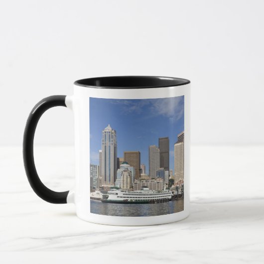 WA, Seattle, Seattle Skyline mit Fähre Tasse (Links)