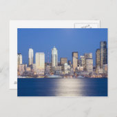 WA, Seattle, Seattle Skyline und Elliott Bay, 2 Postkarte (Vorne/Hinten)