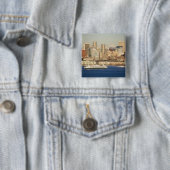 WA, Seattle, Seattle Skyline und Elliott Bay Button (Beispiel)