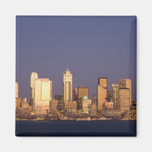 WA, Seattle, Seattle Skyline und Elliott Bay, Magnet