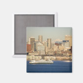 WA, Seattle, Seattle, Skyline und Elliott Bay Magnet (Vorderseite/Rückseite)