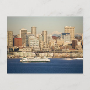 WA, Seattle, Seattle, Skyline und Elliott Bay Postkarte