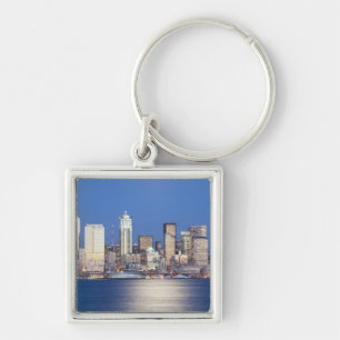WA, Seattle, Skyline von Seattle und Elliott Bay, Schlüsselanhänger