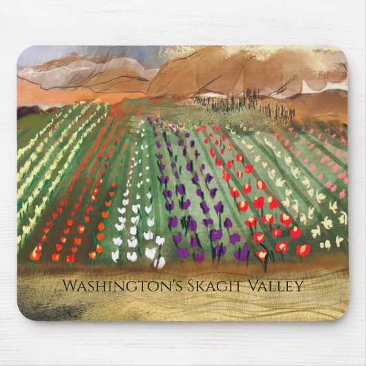 WA Skagit Tulip Fields von WA Skagit Tulip Mousepad (Vorne)