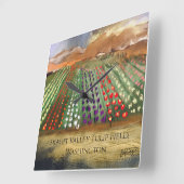 WA Skagit Valley Tulip Fields Spring Dreaming Quadratische Wanduhr (Winkel)