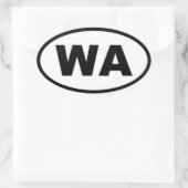 WA Washington Ovaler Aufkleber (Tasche)