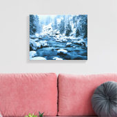 WA, Watchee National Forest, Kaskade Leinwanddruck (Insitu (Wohnzimmer))