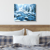 WA, Watchee National Forest, Kaskade Leinwanddruck (Insitu (Schlafzimmer))