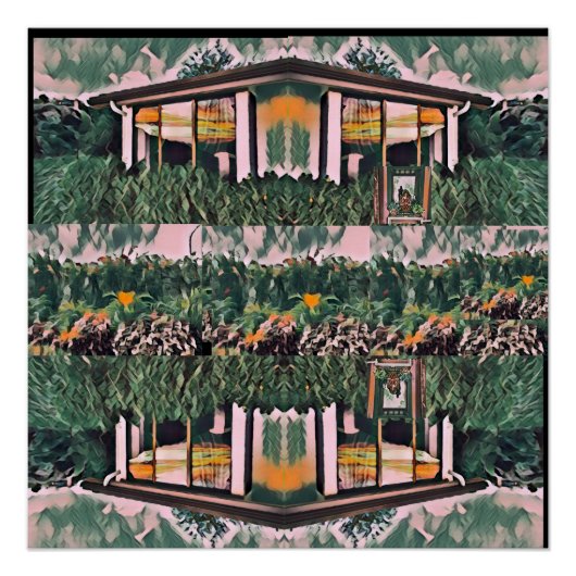 Wa-Wo Wave NFT Art - REFLEKTIONEN ÜBER MEIN FENSTE Poster (Vorderseite)