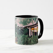 Wa-Wo Wave NFT Art - REFLEKTIONEN ÜBER MEIN FENSTE Tasse (VorderseiteRechts)