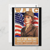 Waac Postkarte (Vorne/Hinten)