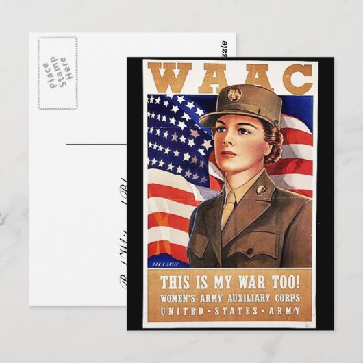 Waac Postkarte (Vorne/Hinten)