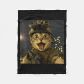 Waactical Cat Meme Fleecedecke (Vorderseite)