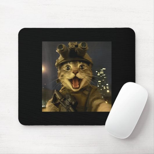 Waactical Cat Meme  Mousepad (Mit Mouse)