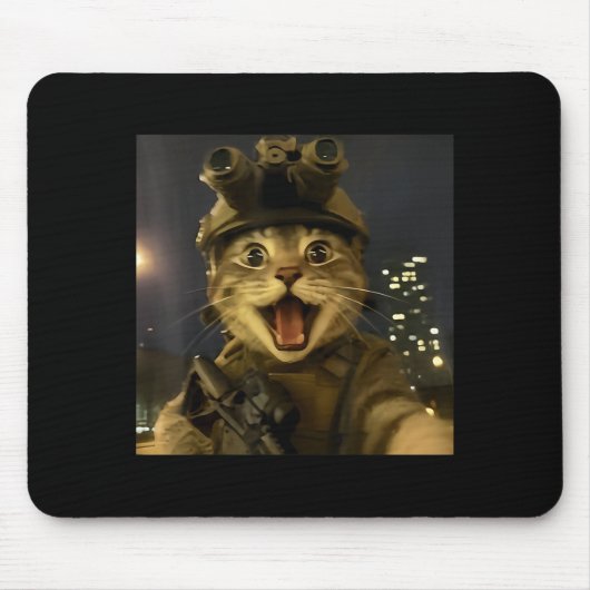 Waactical Cat Meme  Mousepad (Vorne)