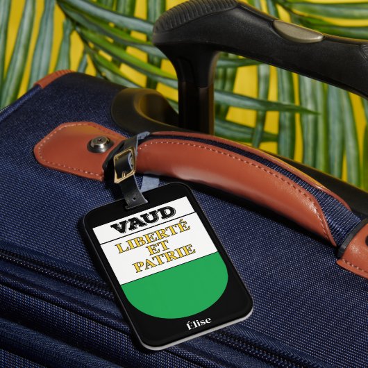 Waadt, Schweiz | Wappenkleidung der Schweizer Kant Gepäckanhänger (Vorderseite Insitu 1)