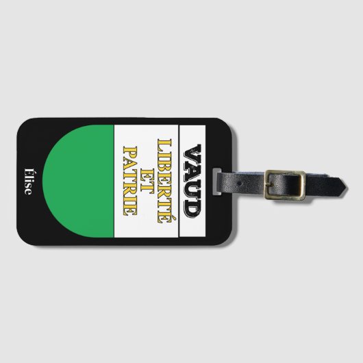 Waadt, Schweiz | Wappenkleidung der Schweizer Kant Gepäckanhänger (Vorderseite (Horizontal))