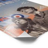 WAAF in gleicher Weise wie Pilot neben ihr Fotodruck (Ecke)