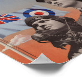 WAAF in gleicher Weise wie Pilot neben ihr Poster (Ecke)