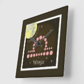 Waage 24, September bis 23. Oktober Quadratische Wanduhr (Winkel)