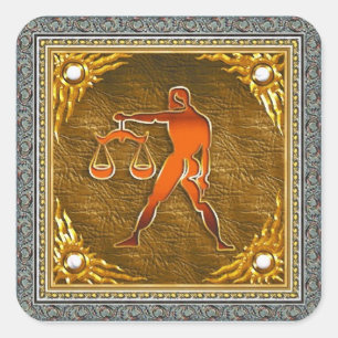 Waage-Aufkleber Quadratischer Aufkleber