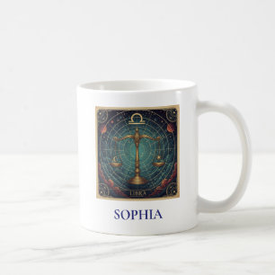 Waage Blau Himmelssternzeichen Kaffeetasse