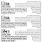 Waage Definition Ästhetik Astrologie Geschenk Aufkleber (Vorderseite)