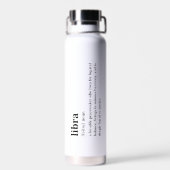 Waage Definition Ästhetik Astrologie Geschenk Trinkflasche (Rückseite)